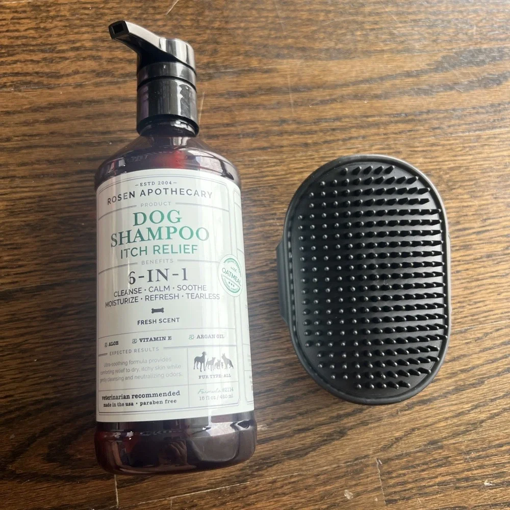 Rosen Apothecary Dog Shampoo Itch Relief 6-in-1 Oatmeal Aloe Fresh Scent